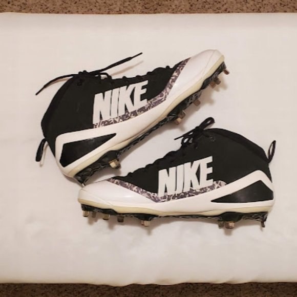 Nike Zoom Trout 4 Men's Metal Baseball Cleats - Black/White - Picture 5 of 7